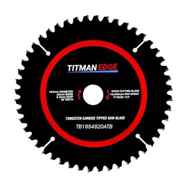 165mm Diameter TCT Saw Blade, 48 tooth & 20mm Bore Titman Edge TB1654820ATB
