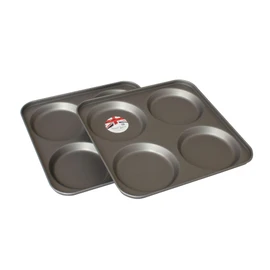 2X 4 Cup Yorkshire Pudding Tray Non-Stick, Made in England