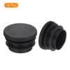 uxcell 18 Pcs Round Plastic Plug, Black Tubing End Cap