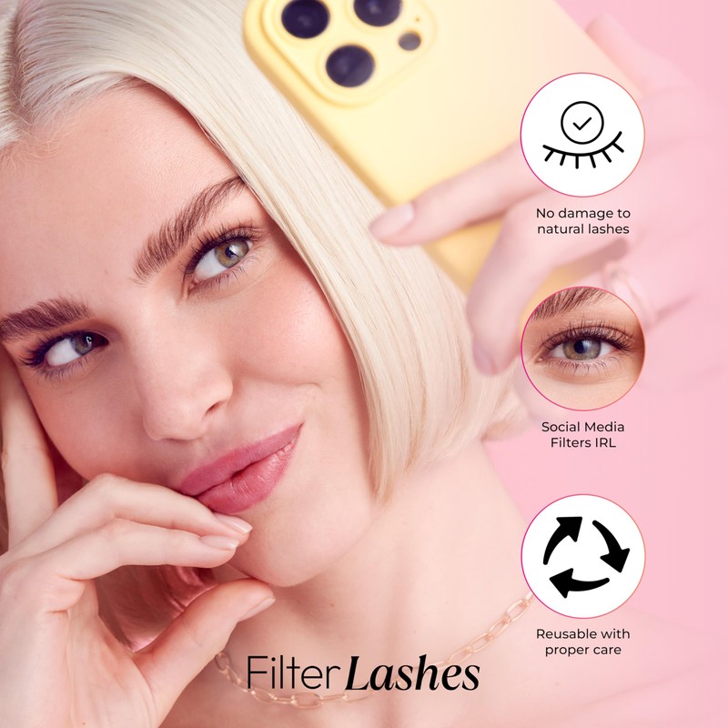 KISS Filter Lashes, AR Inspired Cat Eye Lashes, 1 Pair,