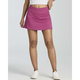 Real Essentials 3 Pack Womens Active Athletic Skort Skirt Pleated Pockets Running Casual Summer Workout Tennis Golf Sport Ladies Training Mini High Waisted Tiered