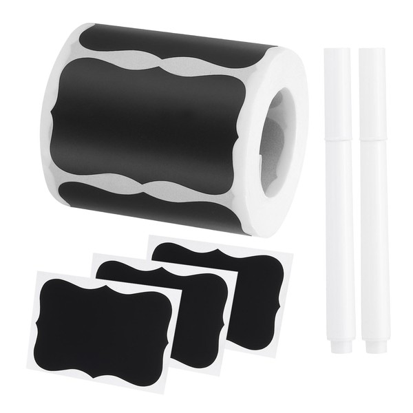 PATIKIL Chalkboard Labels, 300 Pcs Erasable Reusable Blackboard Stickers with