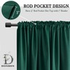 DONREN Hunter Green Blackout Thermal Insulating Window Curtain Panels for