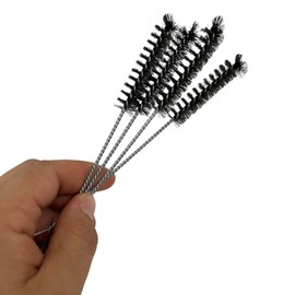 SnowTree - Paquete de 5 cepillos de limpieza de cerdas de nailon para piezas de vidrio, punta de ventilador antiarañazos para proteger superficies y tubos de vidrio