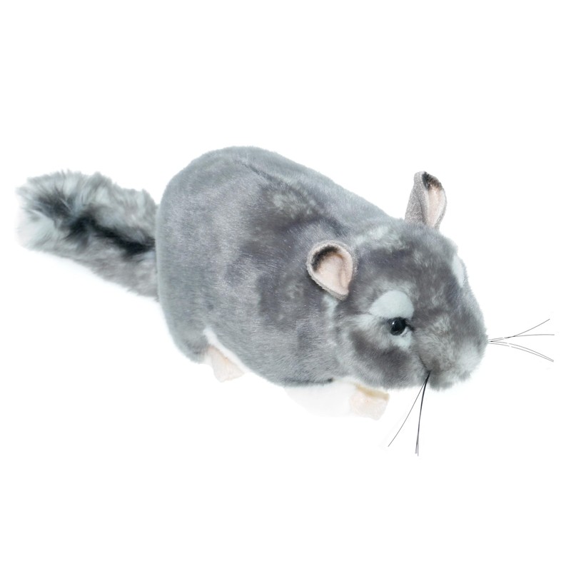 tachi Cuddly toy, plush toy, chinchilla, grey, white, lying down