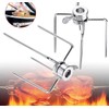 PIQIUQIU 2 Meat Clips for Rotisserie Forks Universal Stainless Steel