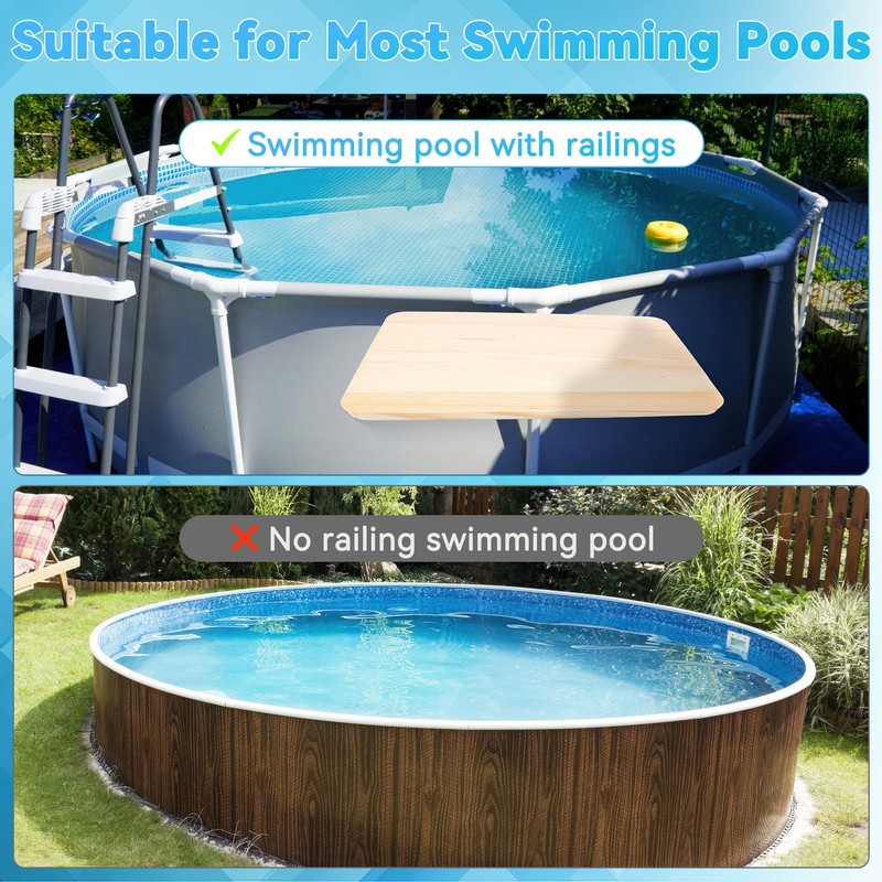 Anglekai Pool Side Bar, 15.7×9.8In Pool Side Table for Above