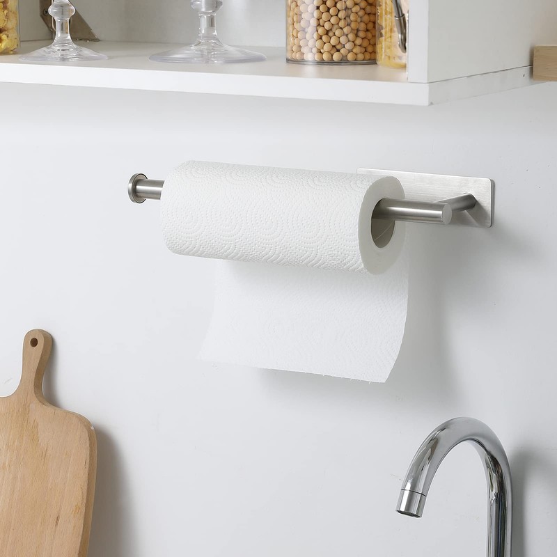 theaoo Under Cabinet Paper Towel Holder for Kitchen, Adhesive Paper