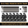 MaxGuard Clothes Moth Traps (12+2 Free Traps) Extra Strength Pheromones
