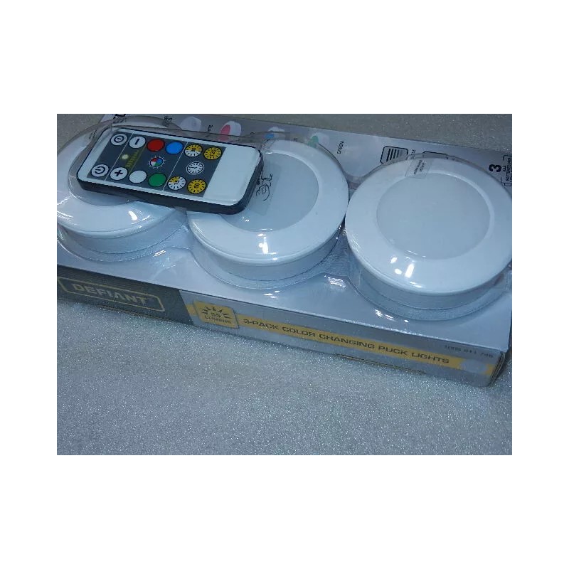 Defiant one new 3-pack Defiant Remote Control LED Color Changing