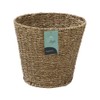 JVL Natural Round Seagrass Waste Paper Basket Bin, 28 x