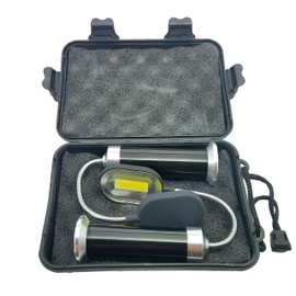 Bright Eyes - Magnetic Automotive LED COB (New Tech.) Light Set for Auto Service - 6 Alkaline AAA Batteries Included. Works on most Hoods and metals. Can be used for other Home Activities.. (Black)