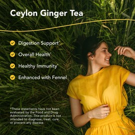 North American Herb & Spice GingaMax Tea - 3.5 oz - Ceylon Ginger - Digestion Support, Immunity, Overall Health - Non-GMO - 50 Servings