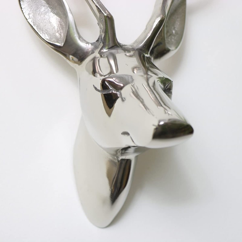 Melody Maison Silver Wall Mounted Stags Head