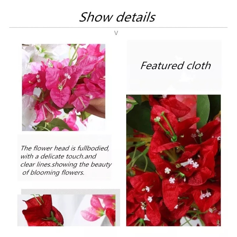 Liven Home & Decor Bugambilia Artificial Flor Rama Decoración Vara