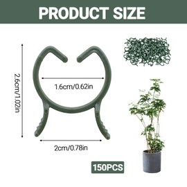 150 Stück Pflanzenclips,Wiederverwendbare Pflanzenklammern,Pflanzenclips für Kletterpflanzen Kleine Tomatenclips für Kletterpflanzen,Gartenclips zur Unterstützung von Pflanzen,Gemüse