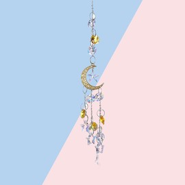 Poemtian Sun Catcher Crystal Suncatcher Colorful Crystals Pendant Sun Catcher for Window Home Garden Decoration