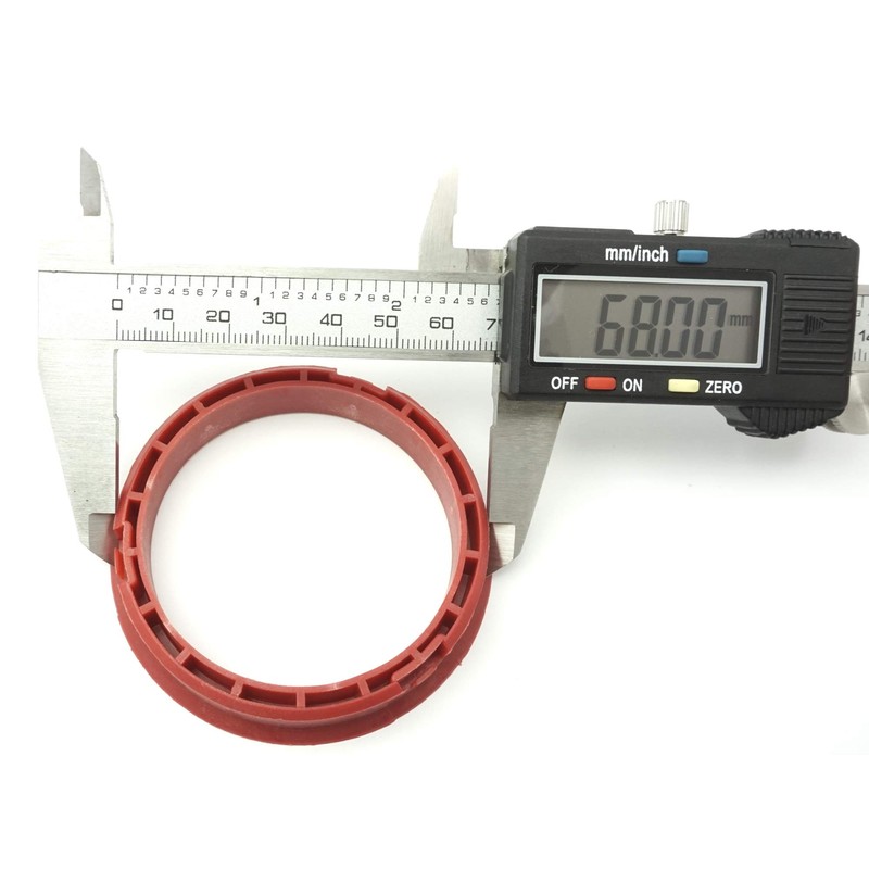 RONAL 4x Centring Rings 68.0-57.1/68 to 57.1 Red Compatible with