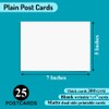 Thick White Card 5 x 7 Plain Postcards Pack of