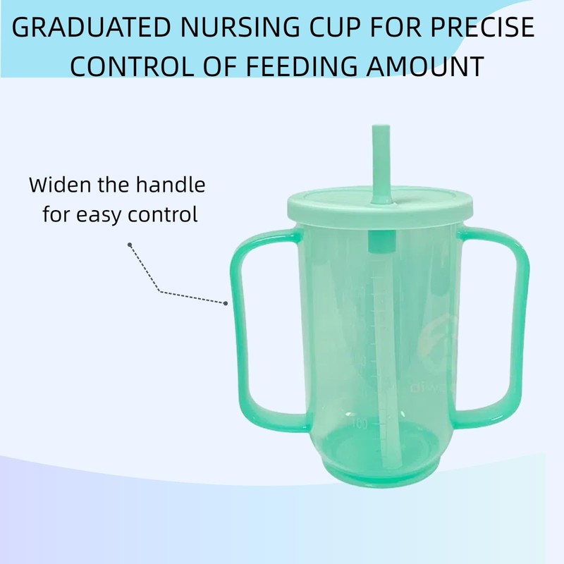 UKYCEORA Nursing Cup, Double-Handled Measuring Cup, Suitable for Pregnant Women,