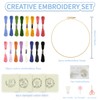 FREEBLOSS 4 Set 8'' Beginners Embroidery Kit Plants and Bees