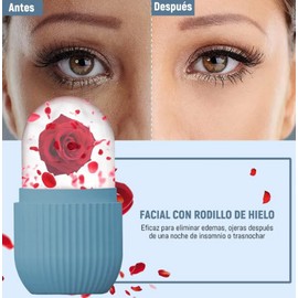 Rodillo Silicona De Hielo Masaje Facial Reutilizable