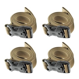 Alnicov Backpack Accessory Strap Luggage Straps Cover Strap Sleeping Bag Strap Adjustable Heavy Duty with Quick-Release Buckle for Outdoor Camping or Daily Use(Khaki,4Pack)