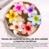 18pz Pinzas Para Pelo Con Forma De Flor De Plumeria