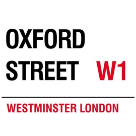 Oxford Street WE1 London Street Sign - Steel, 20 x 15cms