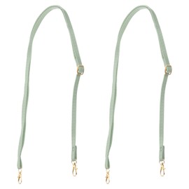 PATIKIL Leather Purse Handle Strap, 2 Pcs 51 Inch Adjustable Length Handbag Strap Replacement DIY Clutch Bag Handle Strap Repair Accessories, Matcha Green