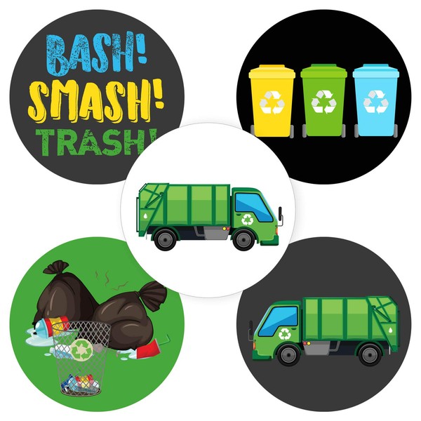 Garbage Truck Sticker Labels by Adore By Nat - Trash