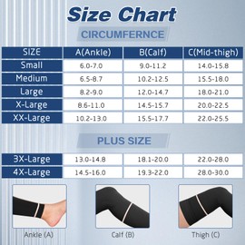 2 Pairs Compression Stockings for Women & Men, Thigh High Length 15-20mmHg Graduated Compression Socks for Nursing Sports Varicose Veins, Dot Top, Footless, Mix,M