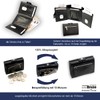 Slim Wallet Deluxe, Carbon leather black with coin compartment small,