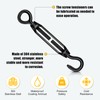 Chumia 16 Pcs M6/5/4 Turnbuckle Hook and Eye 304 Stainless