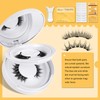 QUEWEL Reusable Magnetic Eyelashes 2 Pair Magnetic Eyelashes with Applicator
