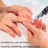 100 Pcs (180 Grit White)Sanding Bands Nail Drill Bit with