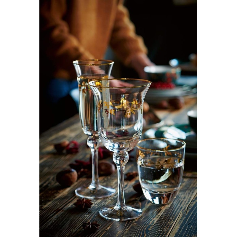 PiP Studio 51131034 Winter Wonderland Gold Water Glass 0.36 L