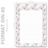 Ginkgo Notepads, Writing Pads, DIN A5 Format, 2 Pads