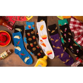 Foozys Women’s Crew Socks | Coffee Time Food & Drink Novelty Socks | 2 Pair