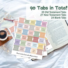 Goiern Bible Register for Women & Men, Bible Book Register for Study Bible, Large Print Repositionable Bible Index Tabs, Bible Tabs (Boho)