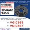 Whole Parts Range Oven Door Seal Gasket (Including 18 Mounting