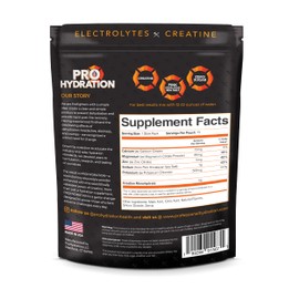 ProHydration - Creatine Electrolyte Packets - Sugar Free Electrolytes - 5g Creatine Monohydrate Powder- Lemon Lime - 15 Stick Pack