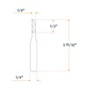 POWERTEC 72028 Router Bits Solid Brass Inlay Kit | for