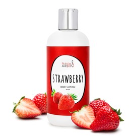 Scented Body Lotion For Women, Deep Moisturizing Hand Cream, Firming Body Butter For Dry Skin, Womens Luxury Stocking Stuffers And Fragrance Gifts That Smell Good, 10oz (Strawberry)