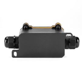 QWORK Inline Cord Switch with Red Indicator Light, IP67 Waterproof, DPST On-Off Latching Action, High Power, Metal & Plastic, 12V DC, 30A Switch for Electrical Appliances & Mechanical Equipment