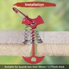 TIXIPEM Fishbone Deck Anchor Pegs with Buckles [10PCS] - Aluminium