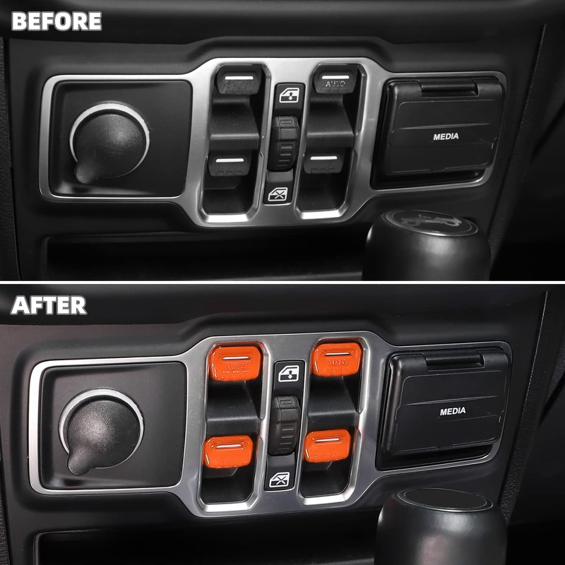 SQQP Window Switch Button Cover Trim Interior Accessories Fit for
