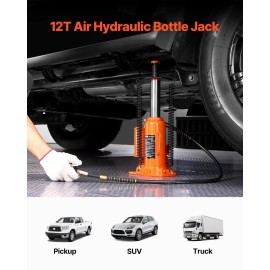 12 Ton Manual Hand Pump Hydraulic Auto Jack for Car Repair Air Bottle Jack for Automotive UseType: Manual + Pneumatic, Load Capacity: 12 T