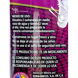 Fer&Greco Gionutricion Grenetina Hidrolizada Biotina Aha Glucosamina Uva 1.1 Kg