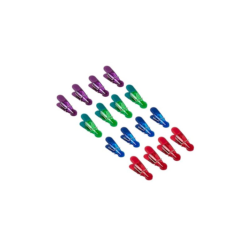 Magnetic Snack and Chip Clips, Assorted Colors, 16 Count